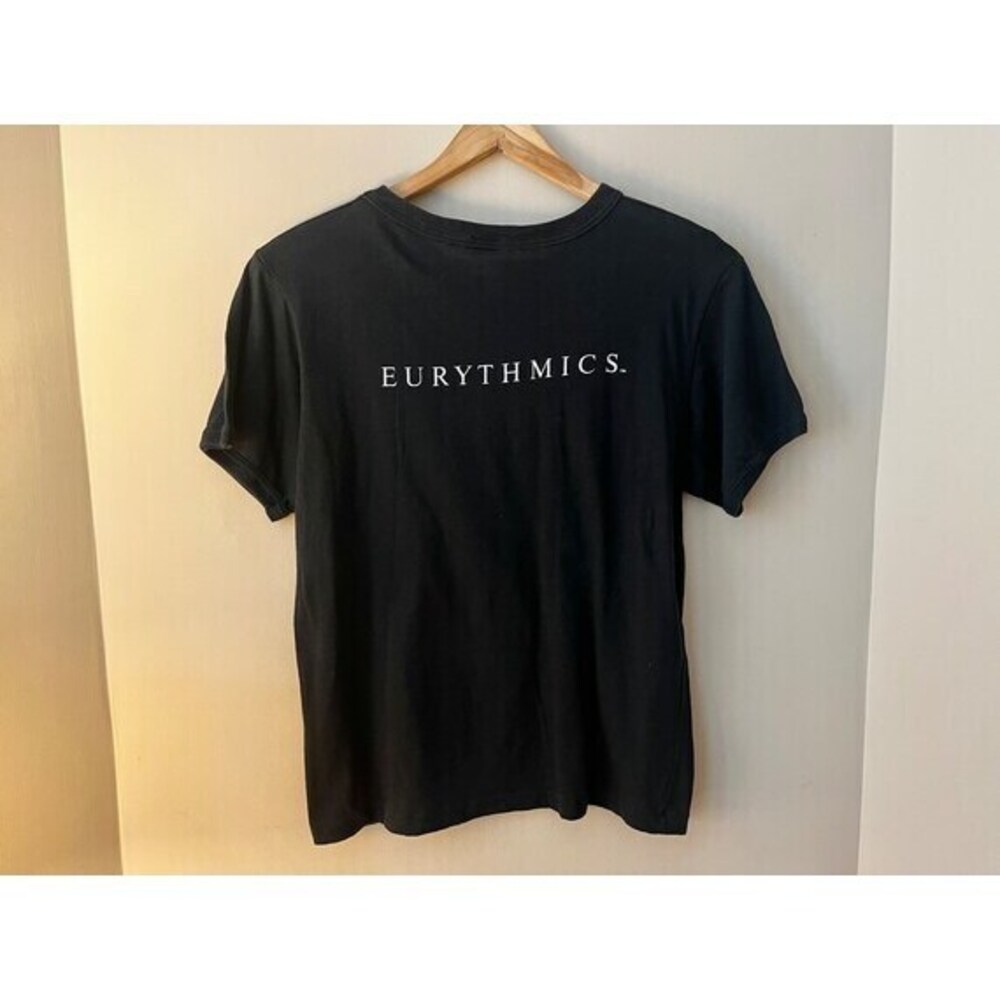 1986 Black Eurythmics Graphic Band T-shirt Black